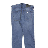 EMPORIO ARMANI Mens Slim Blue Denim Jeans Cotton Blend Zip W30 L30 Classic Style