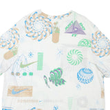 NIKE Mens White Cotton Blend Graphic T-Shirt 2XL Short Sleeve Crew Neck