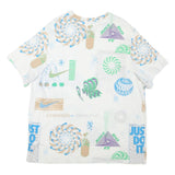 NIKE Mens White Cotton Blend Graphic T-Shirt 2XL Short Sleeve Crew Neck