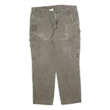 CARHARTT Mens Cotton Blend Relaxed Cargo Trousers W42 L32 Brown Workwear
