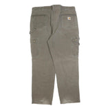 CARHARTT Mens Cotton Blend Relaxed Cargo Trousers W42 L32 Brown Workwear