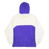 WOOLRICH Mens Purple & White Hooded Nylon Jacket M Windbreaker Zip Casual