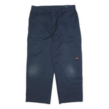 CARHARTT Mens Cotton Blend Navy Relaxed Straight Trousers W38 L29 Workwear