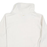NIKE Womens White Plain Pullover Jumper Crew Neck Basic Knit XS Casual