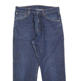 LEVI'S 522 02 Mens Jeans Blue Regular Straight Denim Dark W34 L27 Classic Button