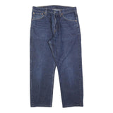 LEVI'S 522 02 Mens Jeans Blue Regular Straight Denim Dark W34 L27 Classic Button