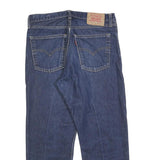 LEVI'S 522 02 Mens Jeans Blue Regular Straight Denim Dark W34 L27 Classic Button