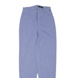 RED GREEN Womens Cotton Blend Blue Relaxed Straight Trousers W24 L31