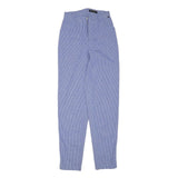 RED GREEN Womens Cotton Blend Blue Relaxed Straight Trousers W24 L31