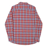WRANGLER Mens Red & White Checked Shirt Cotton Blend S Casual Button-Up