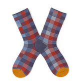 Anyfootwear 5 Pairs Size 5-9 Women Fashion Crew Socks Combed Cotton Abstract Oil Painting Checkered Pattern Novelty Funny Colorful Casual Christmas Gift
