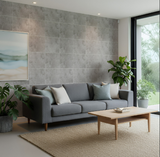 Anyhouz 10pcs Dark Grey Vinyl Wall Tiles – Crack Pattern Design, Waterproof