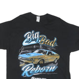 GILDAN Mens Black Big Bad And Reborn Graphic T-Shirt XL Crew Neck Short Sleeve