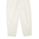 CHEEHS Mens Linen Blend White Relaxed Trousers Zip W28 L27 Casual Summer Wear