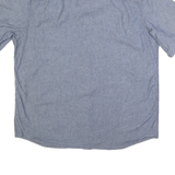 LEE Mens Blue Cotton Blend Shirt XL Button Pocket Casual Short Sleeve