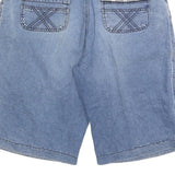 PARASIS Mens Denim Blue Casual Cargo Shorts M W34 Stylish Wash Pockets