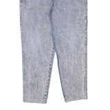 Womens Regular Fit Blue Denim Rinse Jeans W32 L27 Cotton Blend Zip Pockets