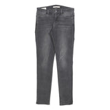 LEVI'S 711 Big E Womens Jeans Black Slim Skinny Denim Medium W26 L30 Stretch