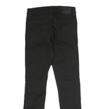 LEVI'S Womens Black Regular Skinny Denim Raw W26 L27 Slim Fit Stretch Jeans