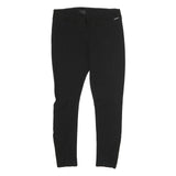 GUESS Womens Black Slim Trousers W32 L26 Stretch Zip Closure Stylish