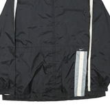 NIKE Mens Black & White Sportswear Zip Jacket 2XL Polyester Plain Lightweight