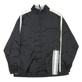 NIKE Mens Black & White Sportswear Zip Jacket 2XL Polyester Plain Lightweight