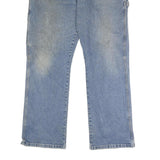 DICKIES Mens Blue Relaxed Straight Denim Light W38 L32 Workwear Utility Jeans