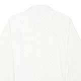 TOMMY HILFIGER Mens White Shirt M Cotton Blend Long Sleeve Button Up Casual Wear