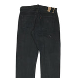 LEVI'S Mens Regular Fit Black Denim Jeans W33 L33 Cotton Blend Button Closure