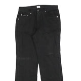 CALVIN KLEIN JEANS Womens Black Regular Straight Denim Woven W30 L30 Zip Cotton