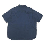 CARHARTT Mens Blue Workwear 2XL Short Sleeve Cotton Blend Shirt
