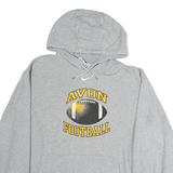 NIKE Mens Grey Avon Football Cotton Pullover Hoodie XL Sports Drawstring