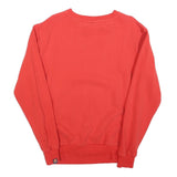 ELLESSE Womens Red Cotton Blend Crew Neck UK 10 Sweatshirt Logo Casual Pullover