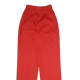 ROYAL Womens Cotton Blend Red Relaxed Straight Trousers W22 L32 Casual Workwear