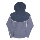 NIKE Womens Navy & Grey Zip Hooded Polyester Blend Jacket XS Sportswear