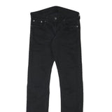 LEVI'S Mens Black Slim Skinny Denim Medium W30 L33 Jeans Zip Closure