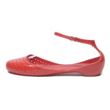 ISABELA CAPETO Womens Red Synthetic Ankle Strap Flats UK 6 Stylish Comfortable