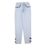 BASIC BLUES Womens Regular Fit Light Blue Denim Jeans W26 L30 Embroidered Detail