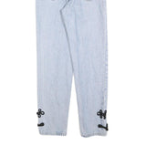 BASIC BLUES Womens Regular Fit Light Blue Denim Jeans W26 L30 Embroidered Detail