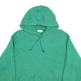 CHAMPION REVERSE WEAVE Mens Green Pullover Hoodie L Cotton Blend Casual