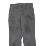 CARHARTT Mens Grey Regular Fit Straight Cotton Blend W32 L28 Workwear Zip Jeans