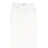 Womens White Regular Fit Straight Leg Denim Cotton Blend Jeans W30 L32 Classic