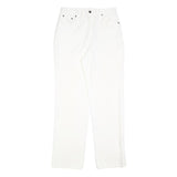 Womens White Regular Fit Straight Leg Denim Cotton Blend Jeans W30 L32 Classic