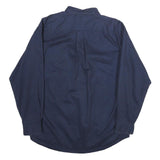TOMMY HILFIGER Mens Navy Blue Shirt L Classic Button-Down Cotton Long Sleeve