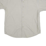 HILLS & ARCHER Mens Beige Cotton Shirt M Short Sleeve Casual Classic
