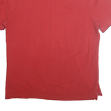 TOMMY HILFIGER Mens Red Polo Shirt Short Sleeve Plain XL Classic Fit Cotton