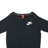NIKE Mens Black Crew Neck L Polyester Blend Short Sleeve Sweatshirt