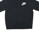 NIKE Mens Black Crew Neck L Polyester Blend Short Sleeve Sweatshirt