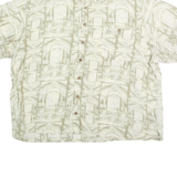 PURITAN Mens Beige & Cream Pattern Shirt 2XL Polyester Blend Casual Summer