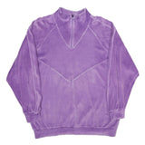 Womens Purple Plain Pullover Jumper Crew Neck Rib Knit L Soft Feel Comfortable